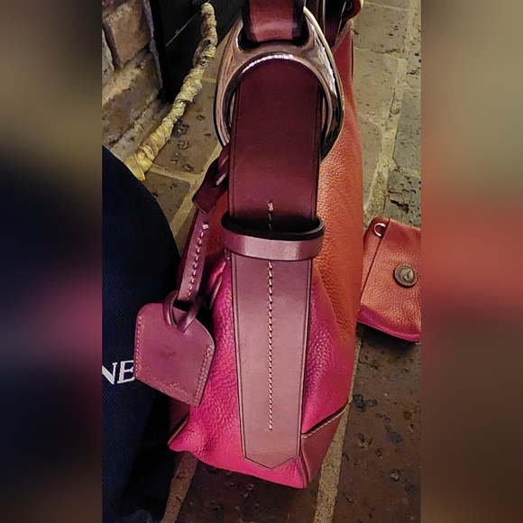 Dooney & Bourke, Harrison Hobo, Red & Brown - Picture 5 of 9